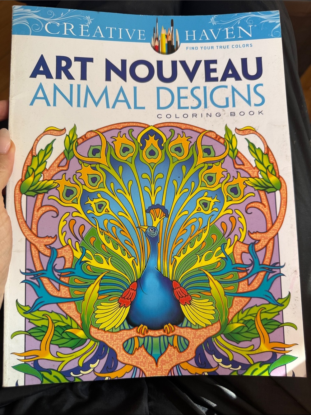 Art Nouveau Animal Designs Coloring Book - Blue/Green